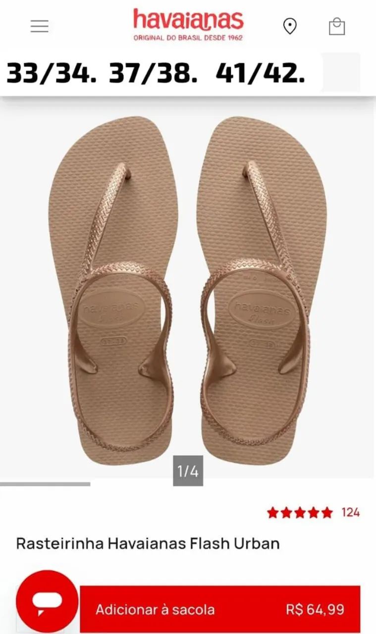 Havaianas flash urban 33/34 37/38 41/42