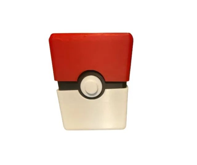 Deck Box Estilo Pokebola Compativel Com Pokemon TCG Porta Cartas Para 2 Decks Completos - Foto 3
