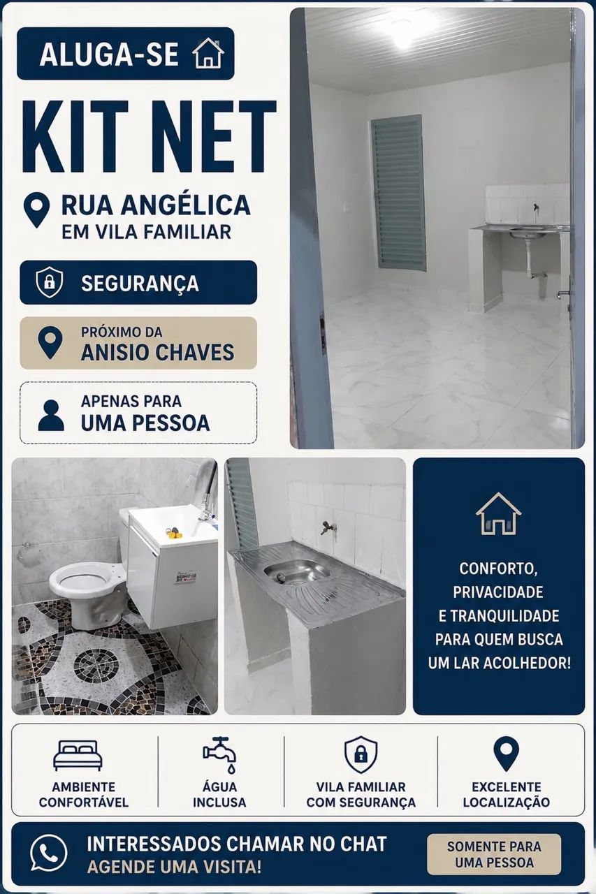     Kitnet Próx. à UNAMA - Água, Internet e IPTU Inclusos