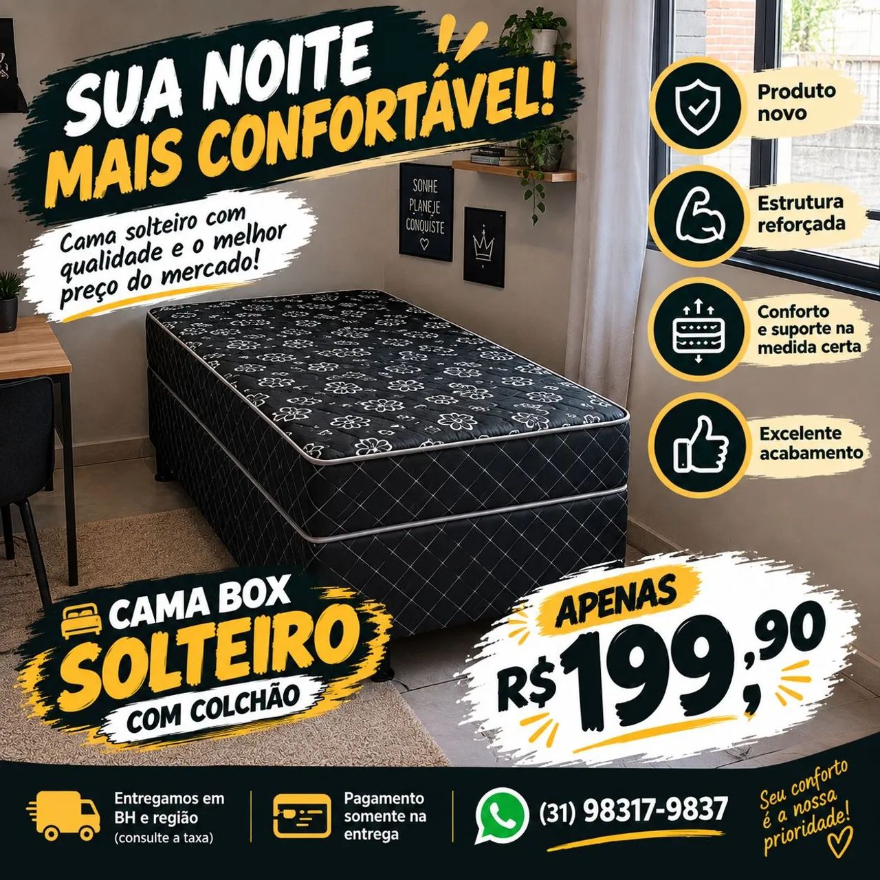 CAMA BOX SOLTEIRO PROMOÇÃO ?