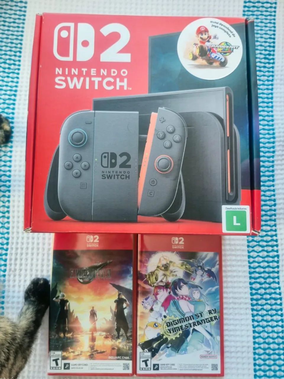 Nintendo Switch 2 Nacional Com 2 Jogos em Mídia Física - Consoles
