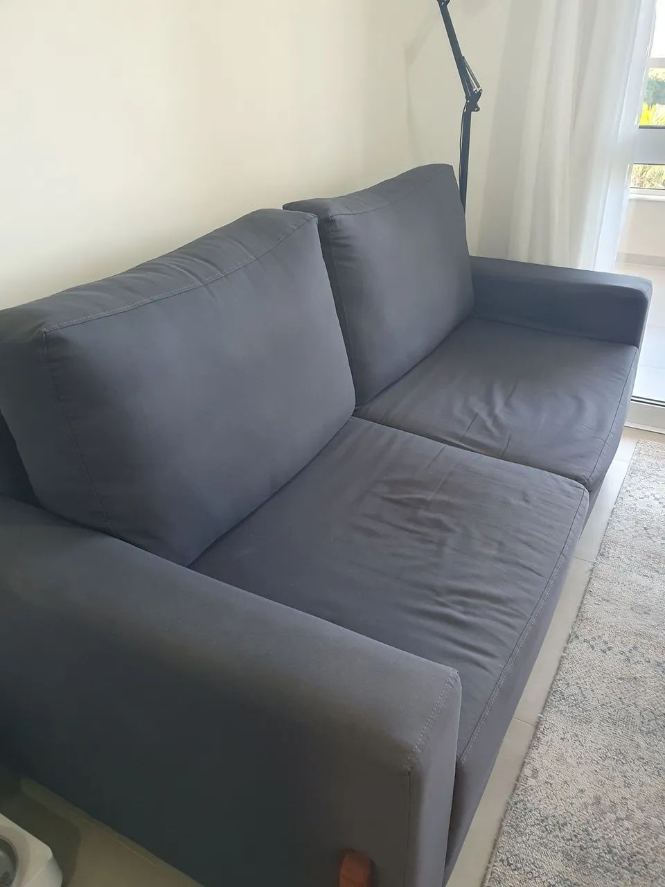 Sofá 2 Lugares em Linho Cinza - Moderno e Confortável | Ótimo Estado - Foto 3