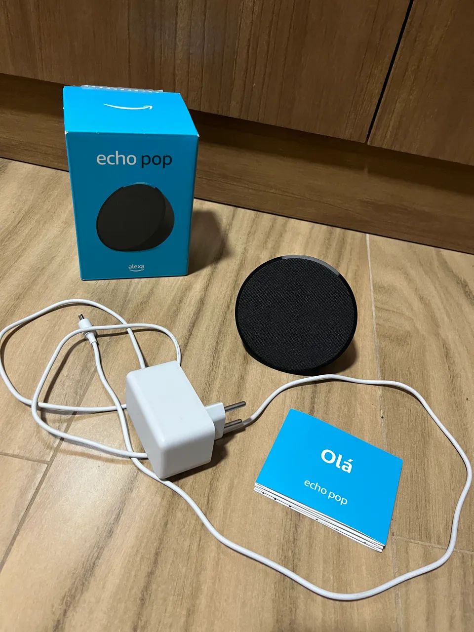 Echo Pop Amazon Alexa Preto - Pouquíssimo Uso + Caixa Original 