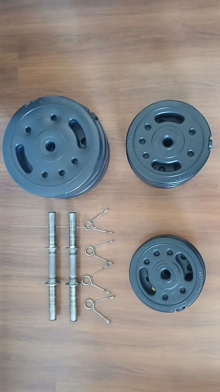 Kit anilhas e barras Kenkorp