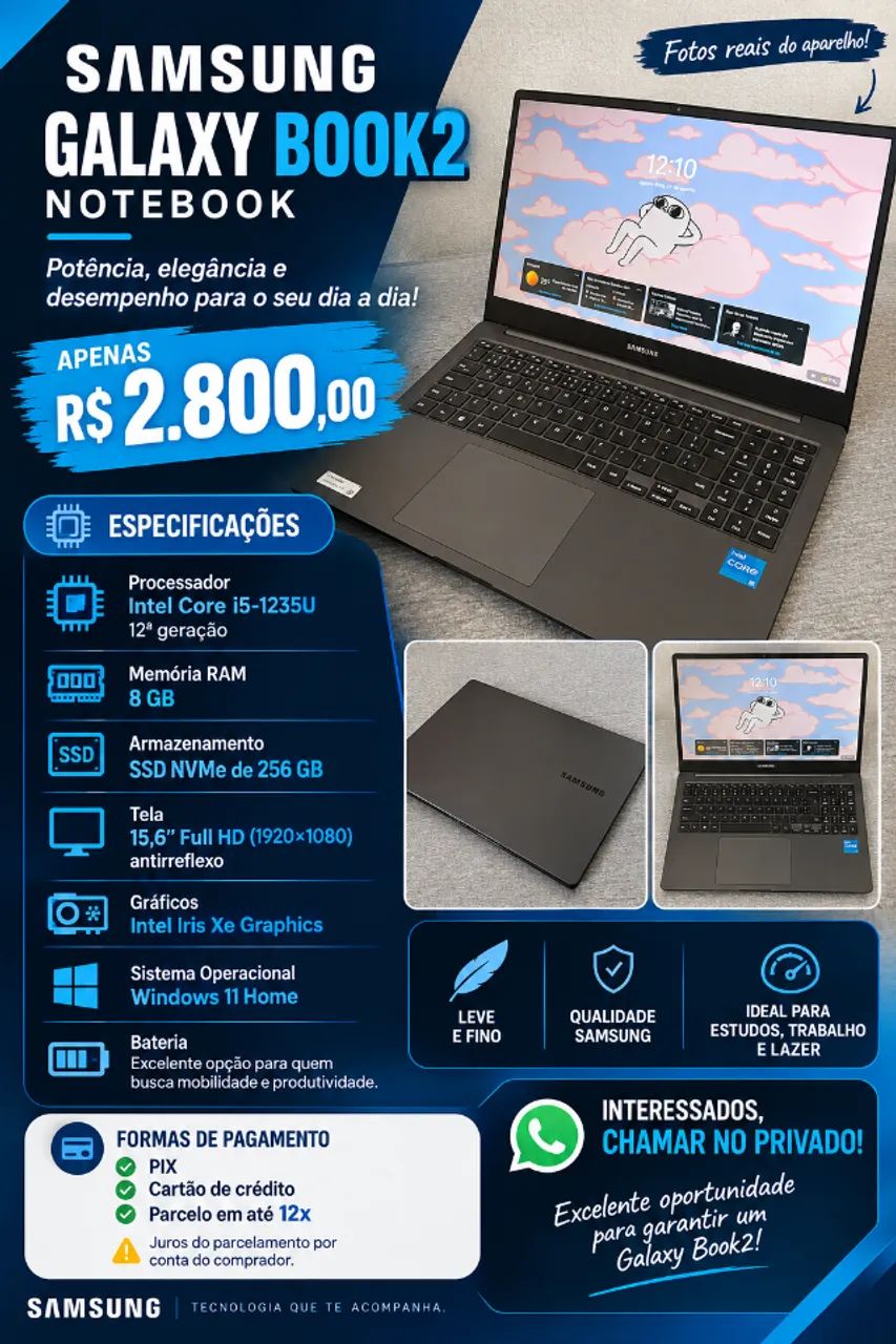SAMSUNG GALAXY BOOK2 NOTEBOOK