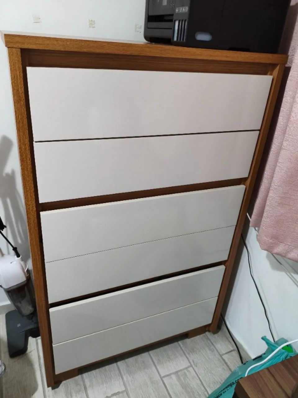 Cômoda Unno 79cm 6 Gavetas com Pés Plástico - Foto 5