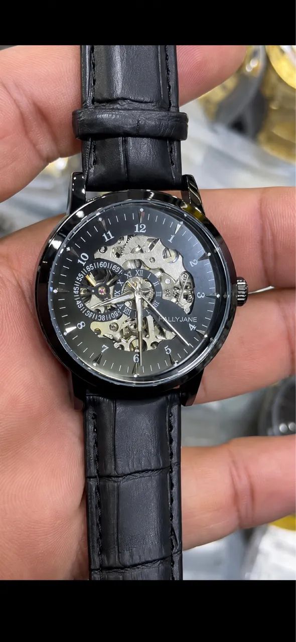 relógio masculino premium pulseira de couro - Foto 3