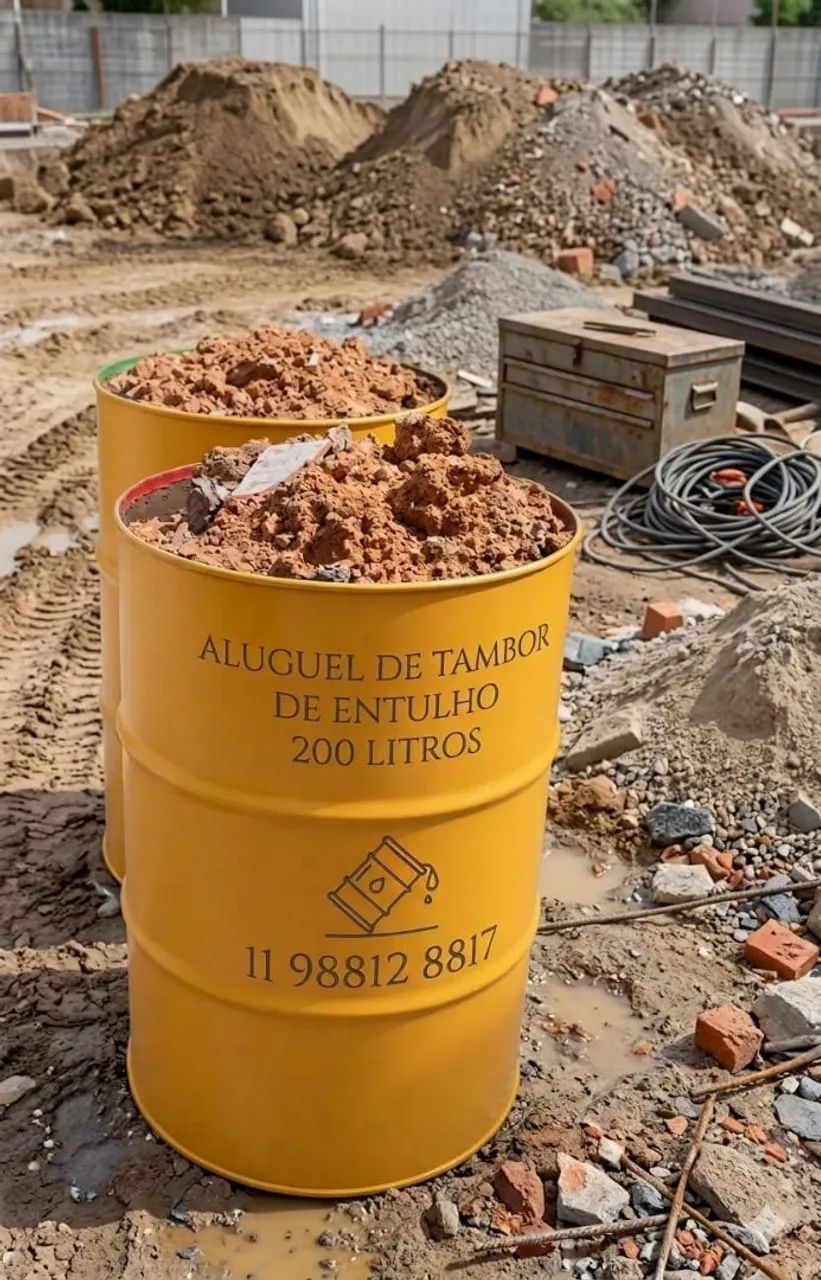 aluguel de tambores para entulhos e resíduos  - Foto 2