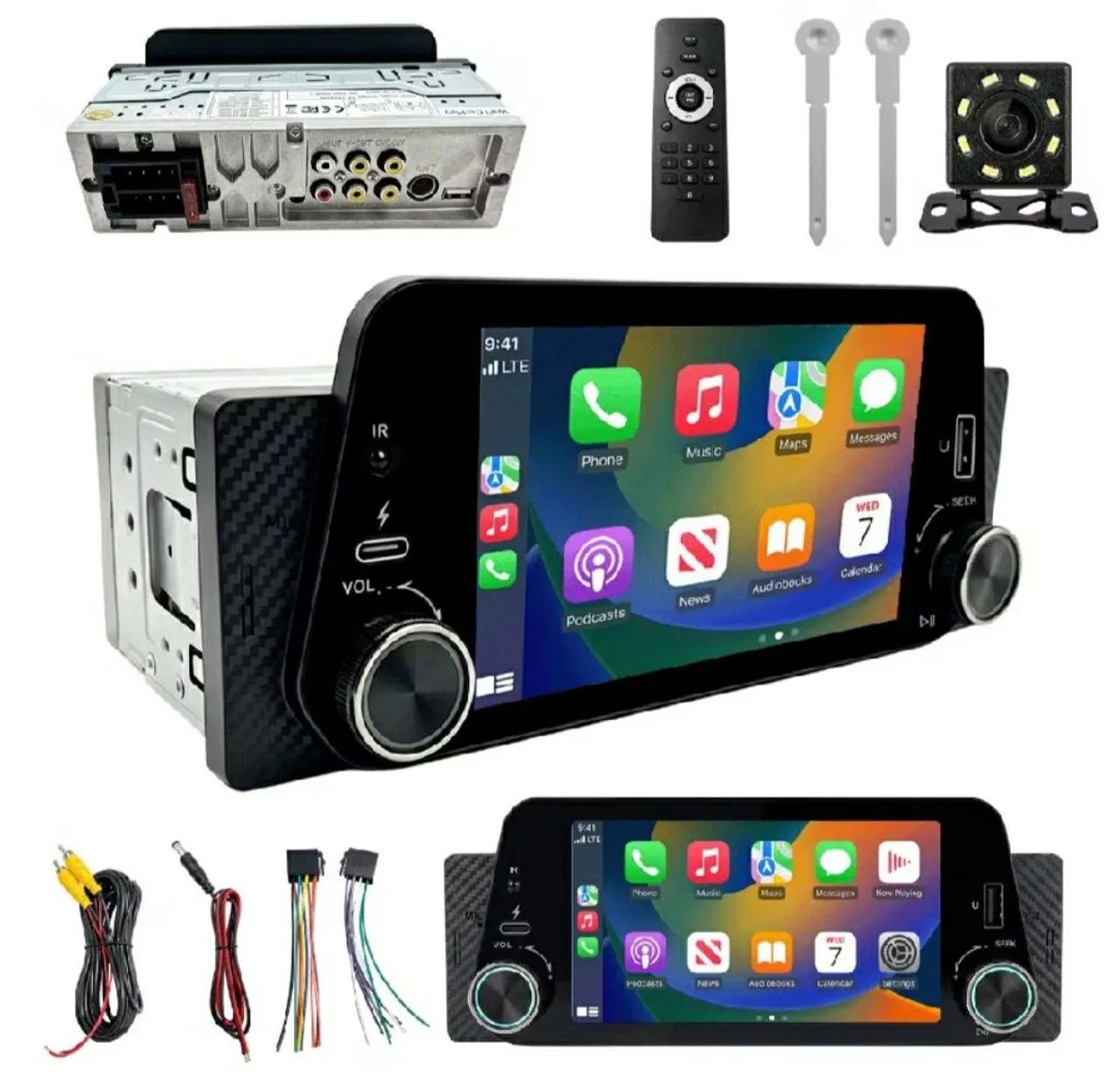 Rádio MP5 bluetooth Carplay & Android auto
