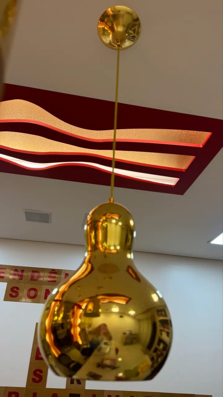 Conjunto de pendente dourado  - Foto 4