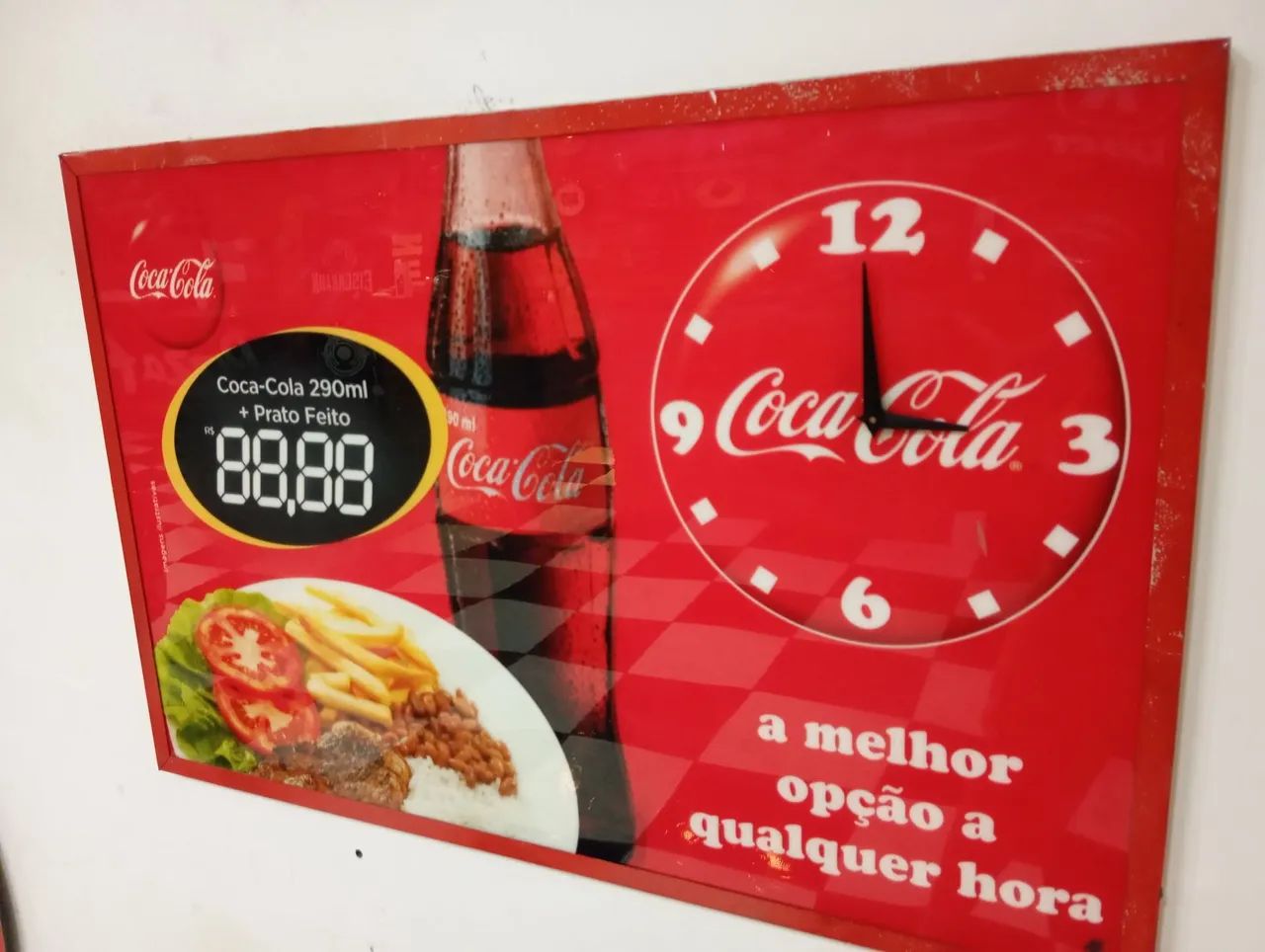 Placa da coca cola com relógio. - Foto 3