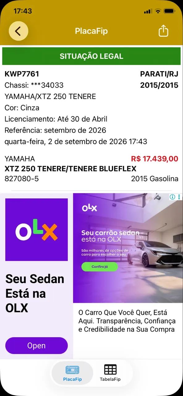 Teneré 250    Ano (2015) - Foto 4
