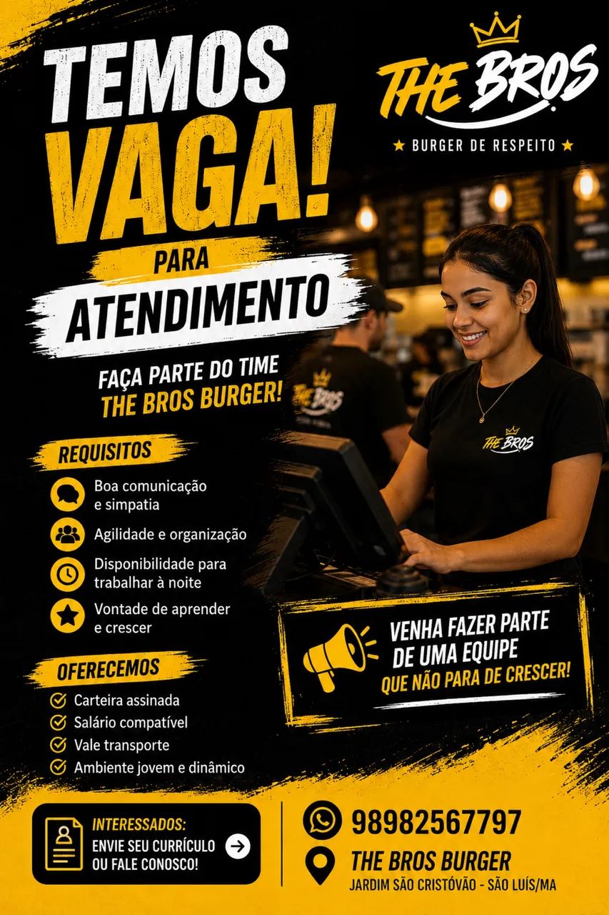 Vaga para atendimento 