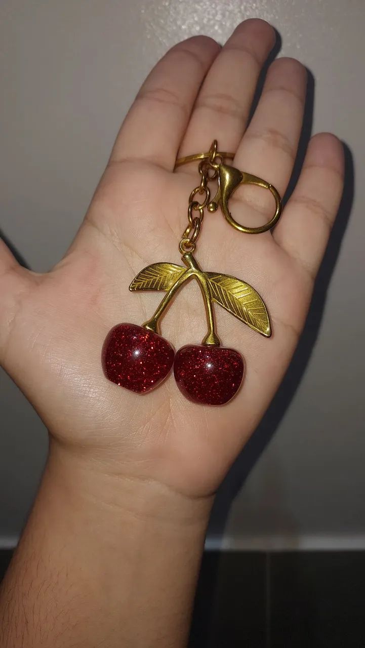 Chaveiro dourado de cereja brilhante ? - Foto 2