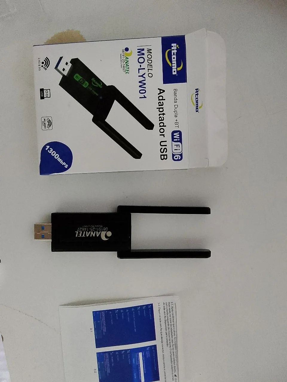 Adaptador USB Wi-Fi 6 + Bluetooth ? Atomo MO-LYW01