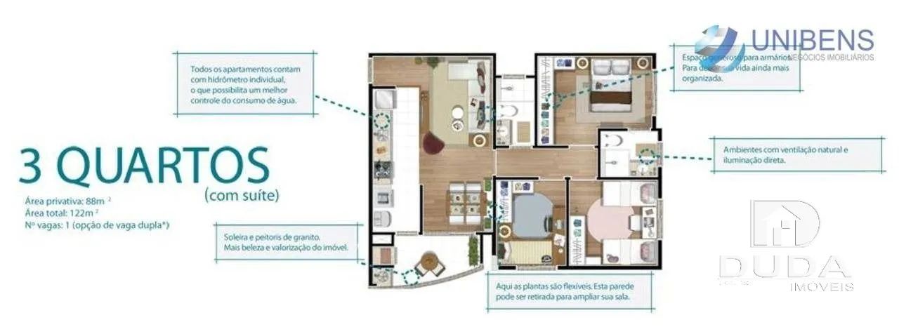 3 DOR., SUÍTE, MOBILIADO PRONTINHO PARA MORAR - Foto 2