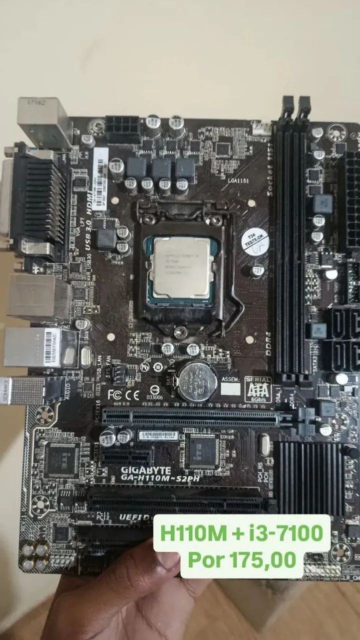 Kit placa mãe gigabyte + processador 1151