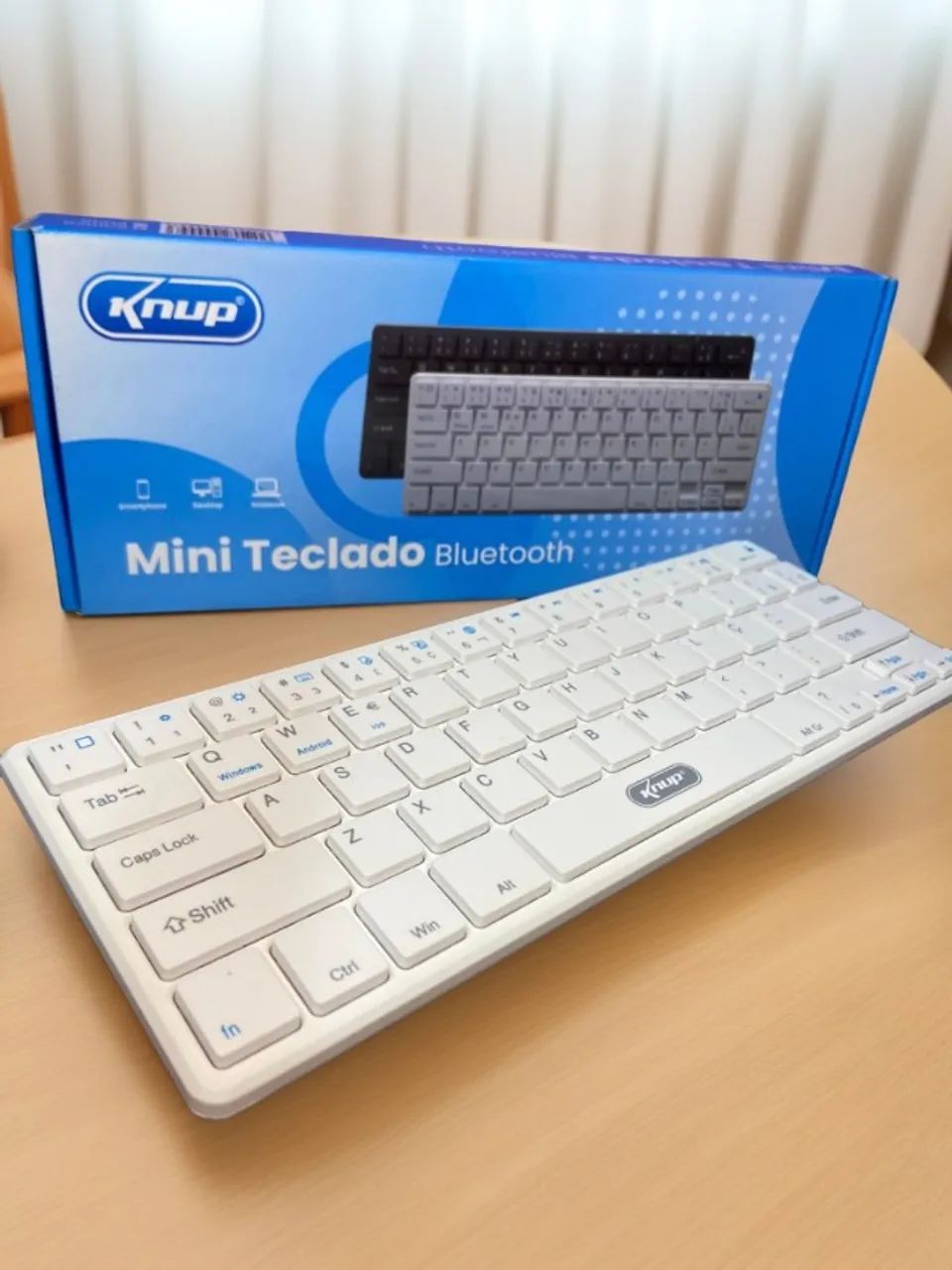 Mini teclado knup bluetooth Branco an24