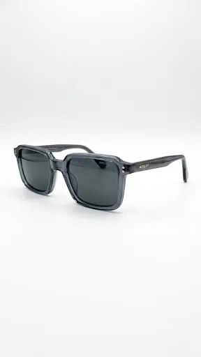 Óculos de Sol MOSCOT Quadrado em Acetato Cinza Translúcido Premium