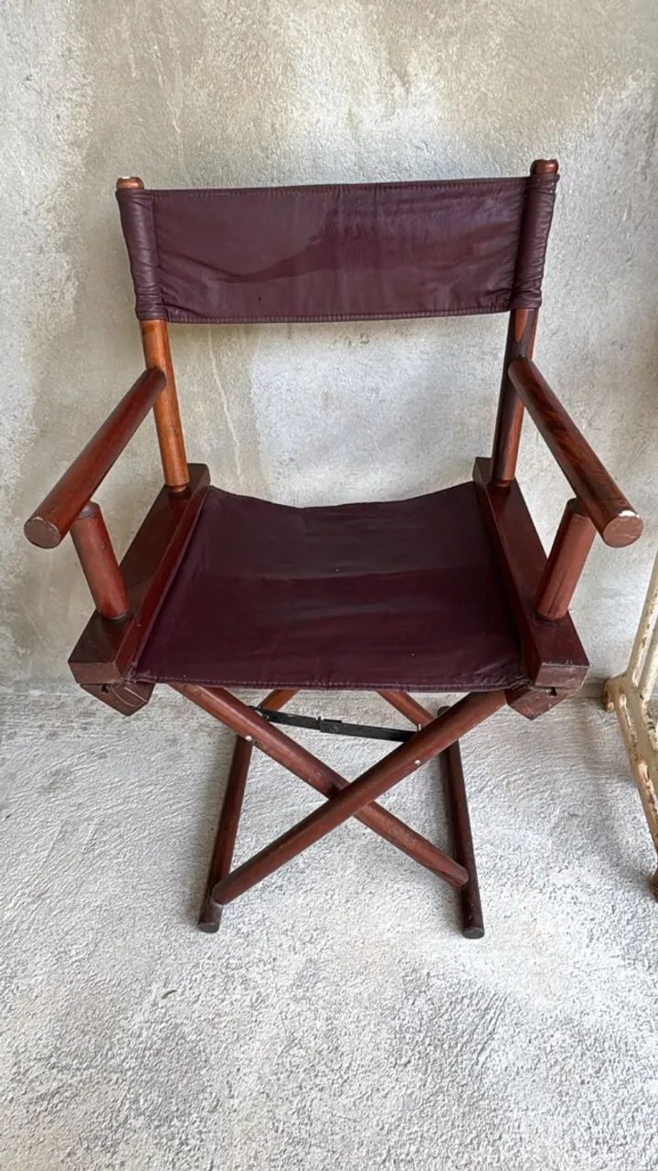 Cadeira De Diretor De Cinema Madeira E Lona Articulada - Foto 2