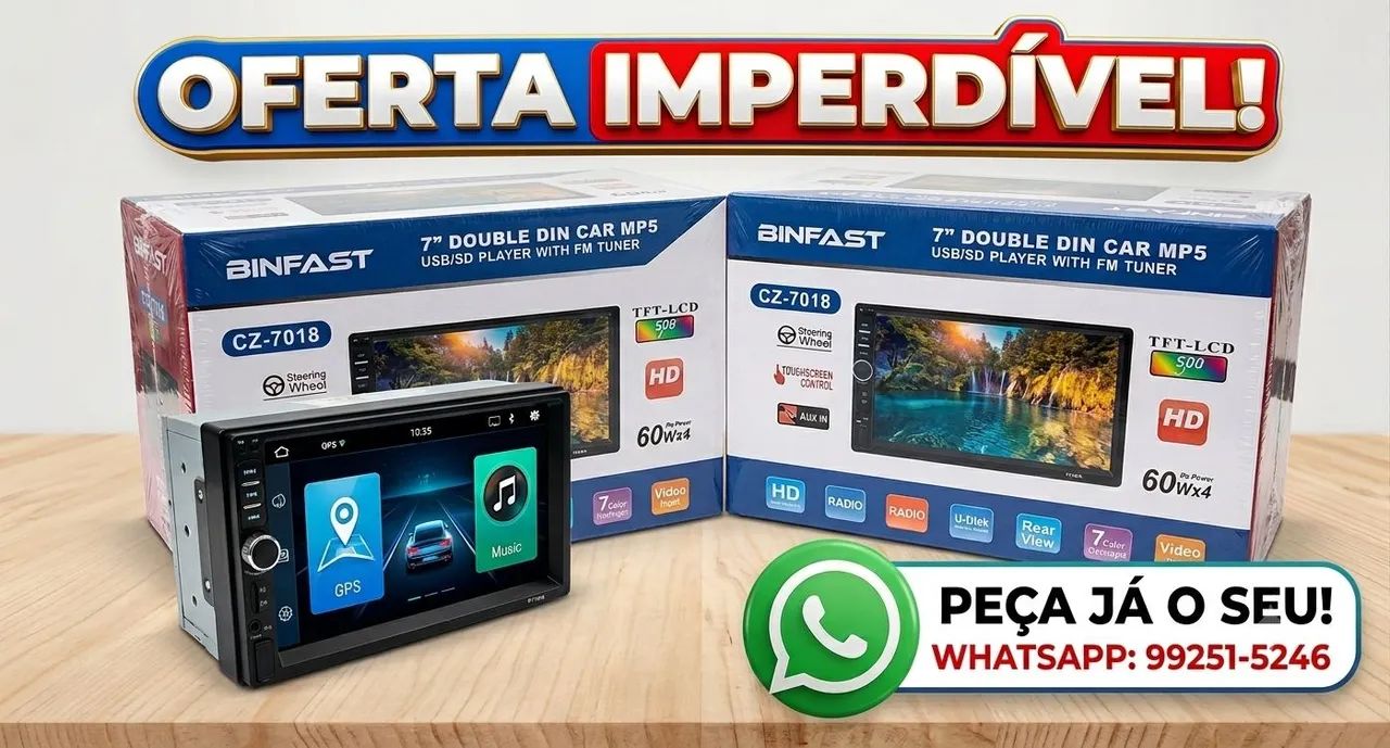 Som para carro multimídia Double Din  - Foto 2