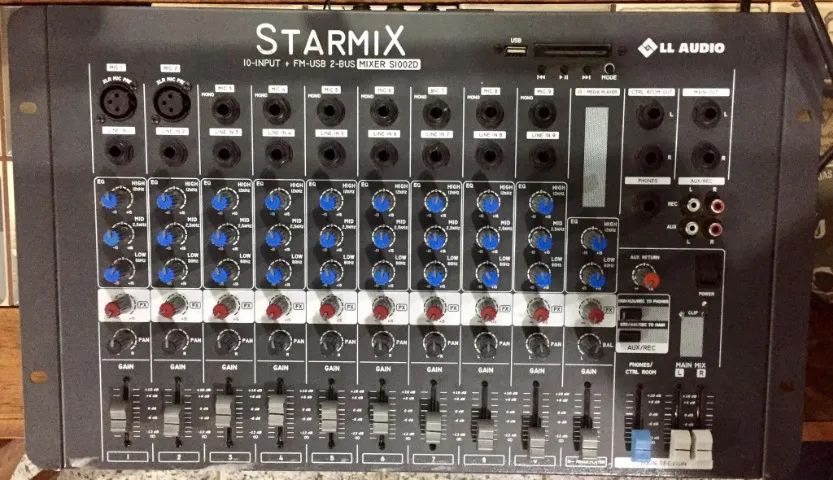 Mesa LL Áudio StarMix Mixer S1002D 10-Input + FM-USB 2- Bus. Perguntas * - Foto 5