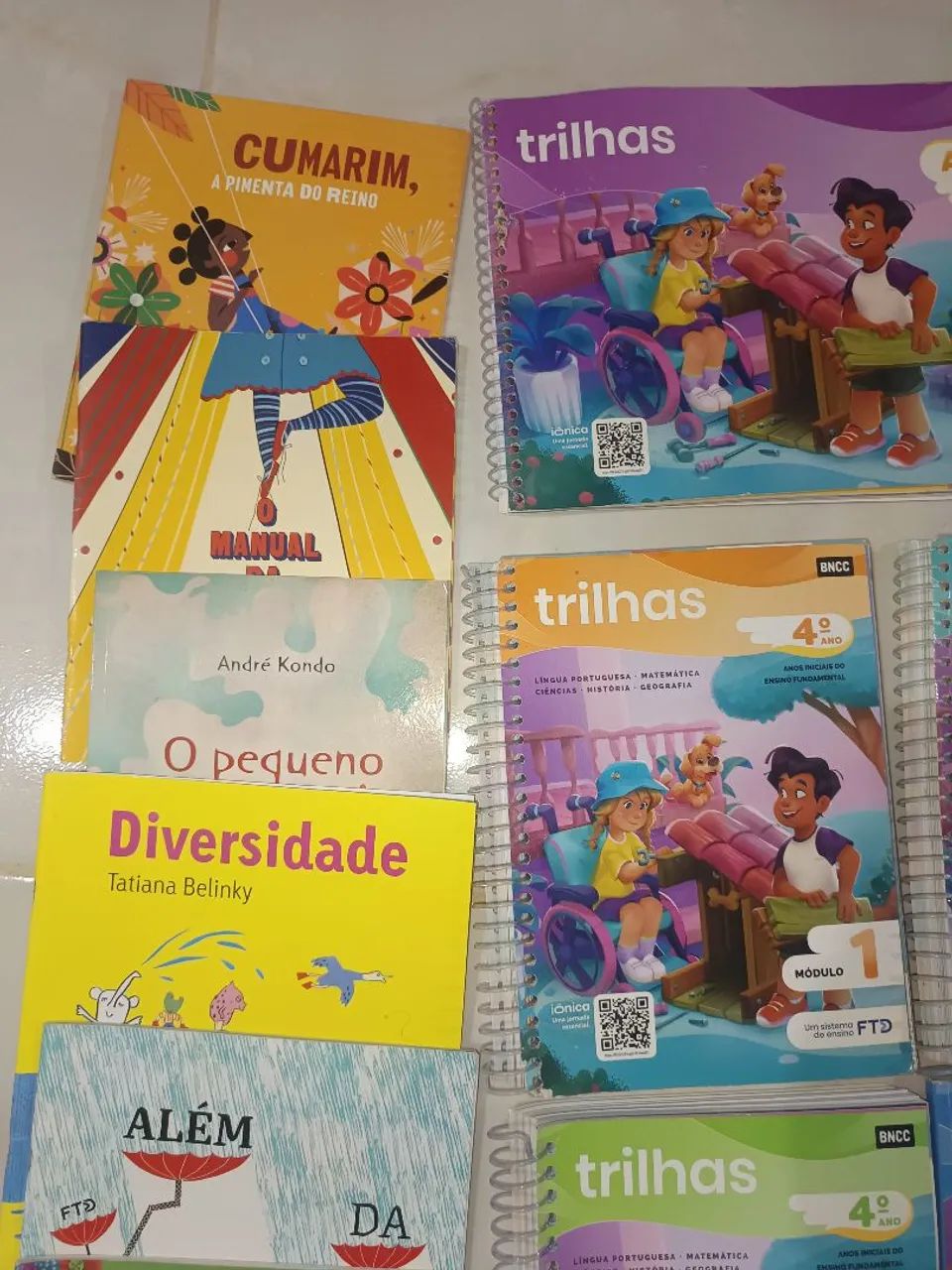 Coleção completa de livros escolares Trilhas 4° ano - editora FTD (semi-novo) - Foto 2