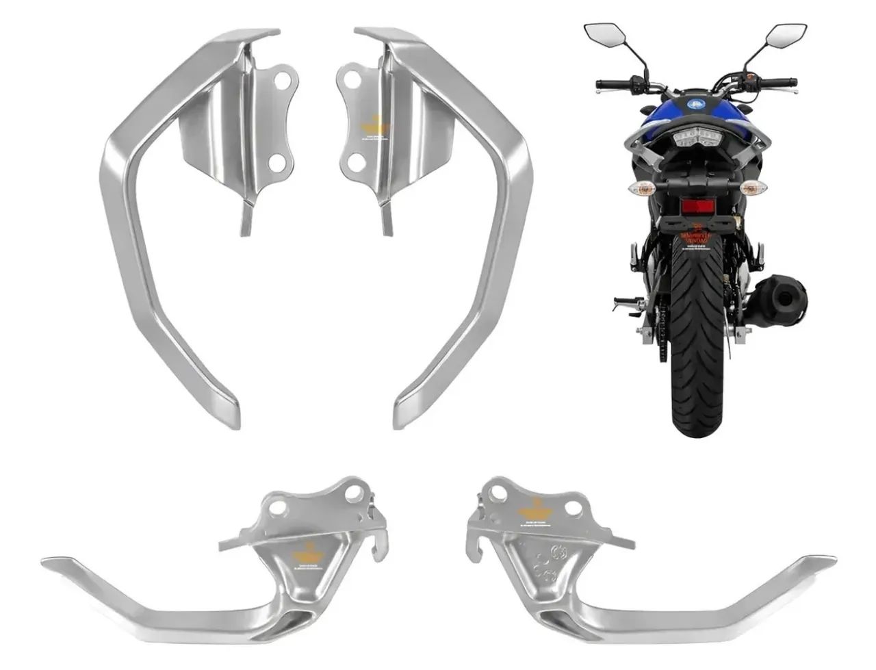 Par De Alças Suporte Do Carona Original Fazer 250 Fz25 - Peças
