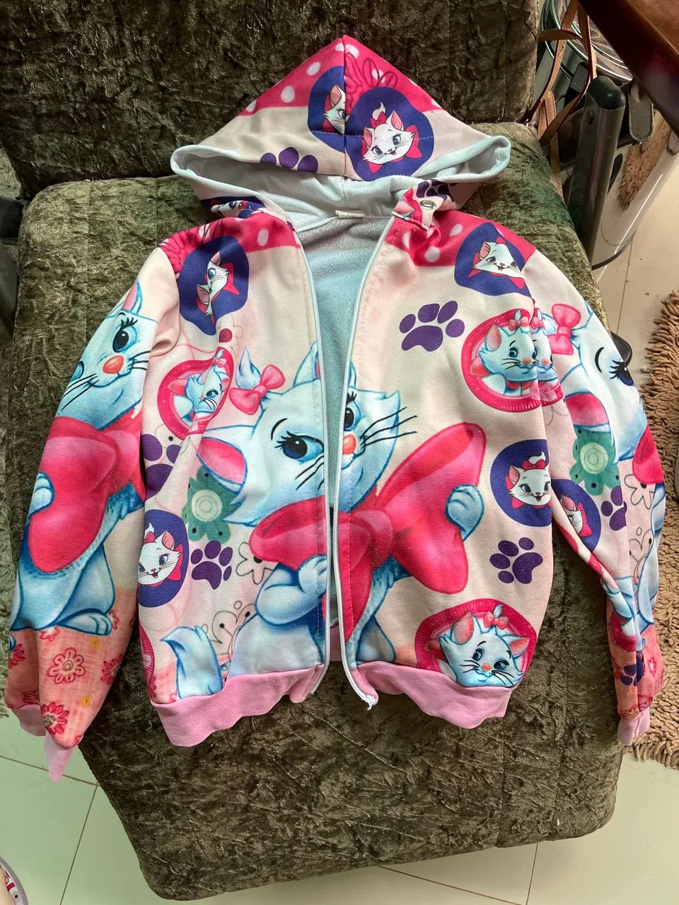     Moletom Infantil Marie Rosa com Capuz