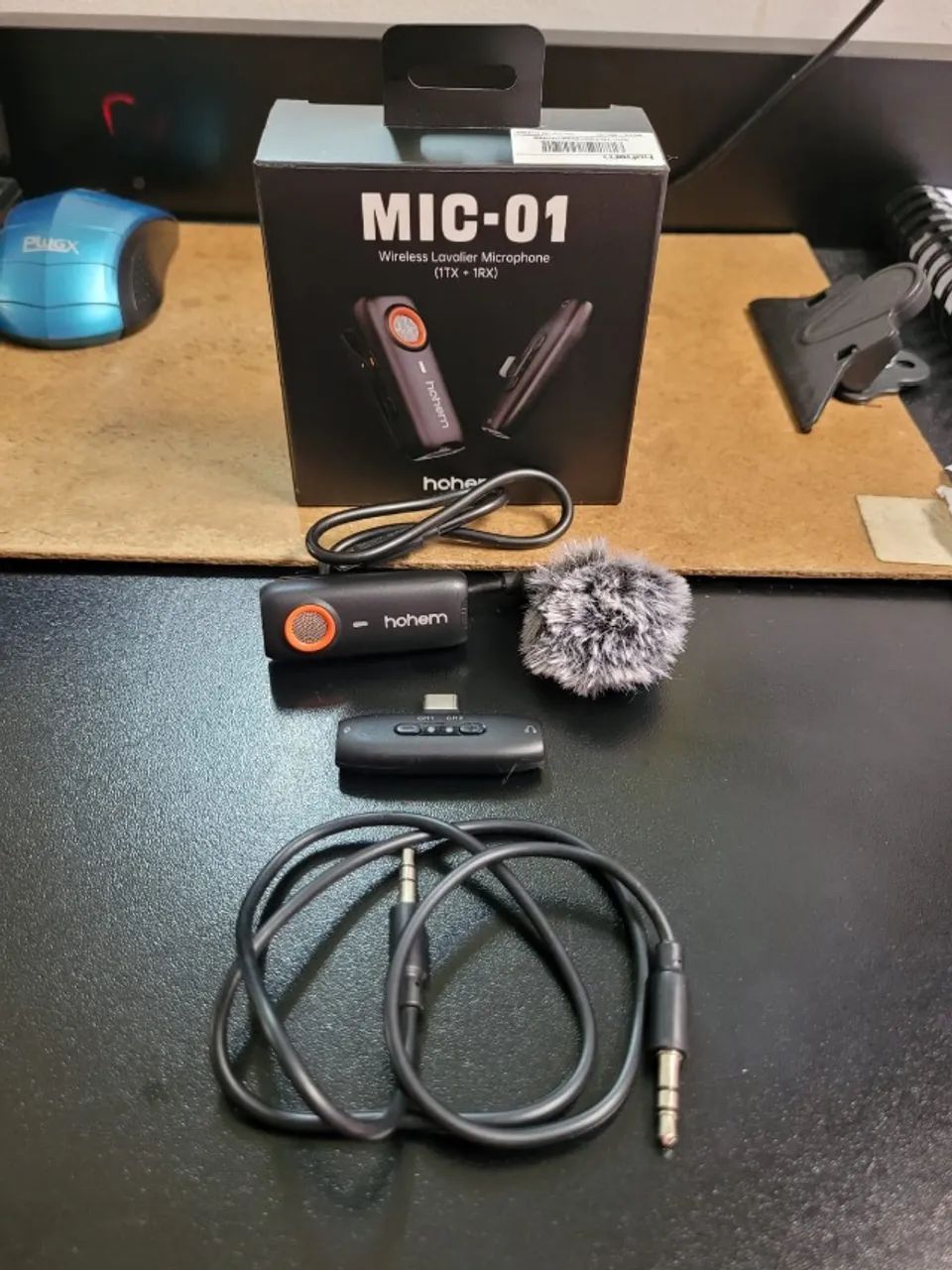 Microfone de Lapela Sem Fio Hohem MIC-01 (USB-C) - Foto 3