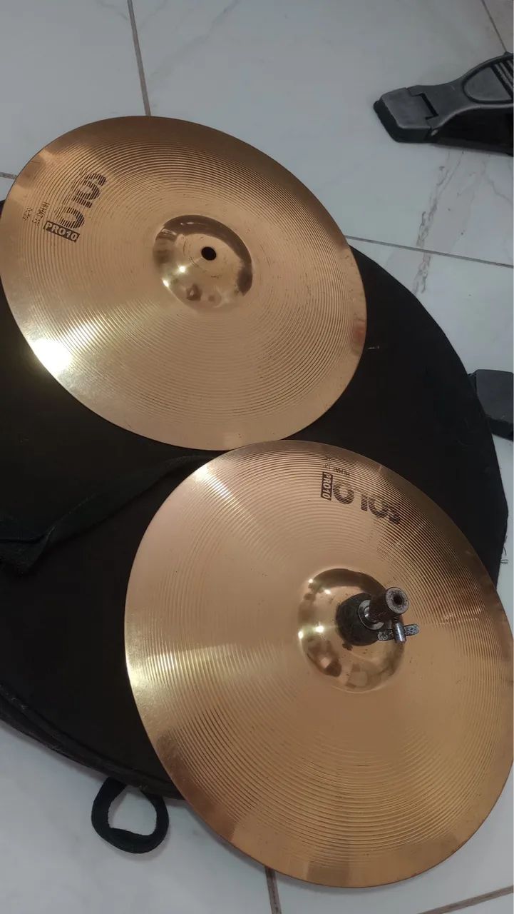 Bateria completa + prato + pedal duplo - Foto 5
