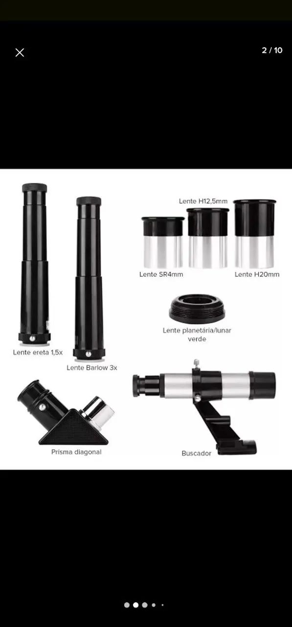 Telescópio Astronômico Refrator Profissional Com Tripé 90060 - Foto 3