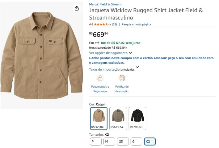 Jaqueta de Campo - Importada