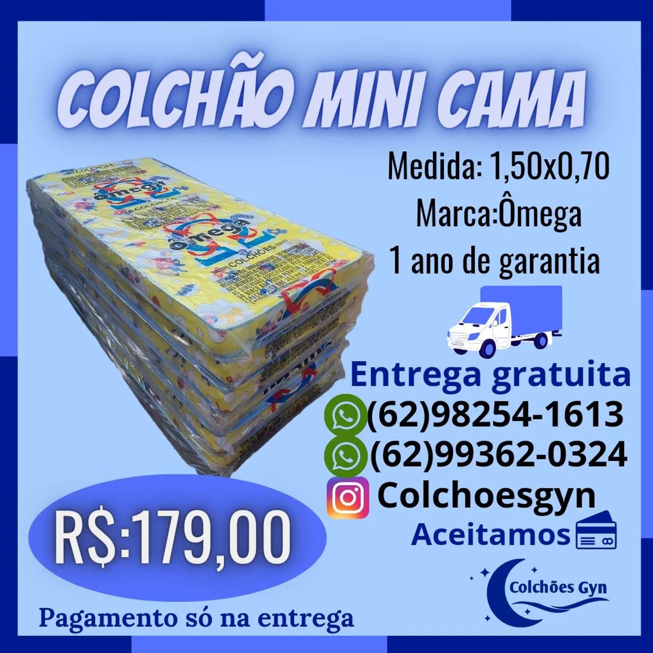 COLCHÃO DE MINI CAMA ENTREGA GRATUITA
