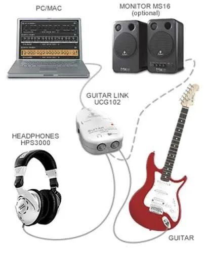 Interface de Áudio USB Behringer Guitar Link UCG102 - Conservada / Envio OLX