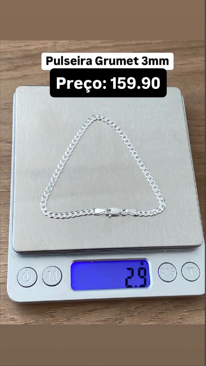 Pulseira grumet 3mm