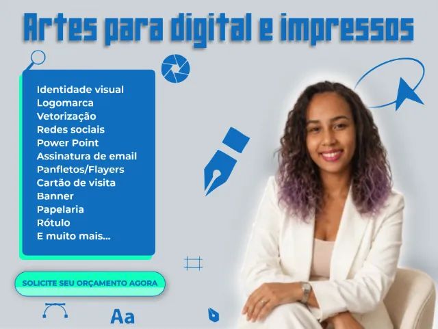 Artes profissionais para redes sociais e impressos!