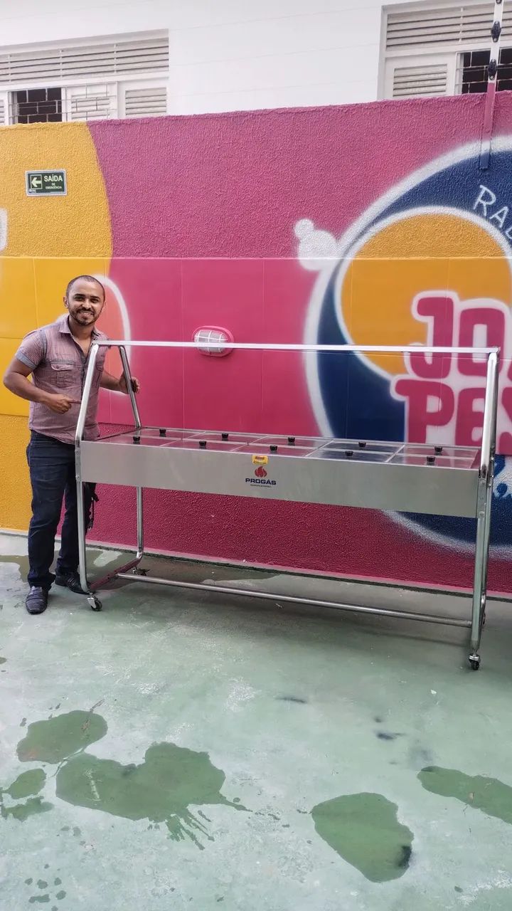 BUFFET SELF SERVICE TÉRMICO 10 CUBAS COM TAMPO DE VIDRO PROGÁS 