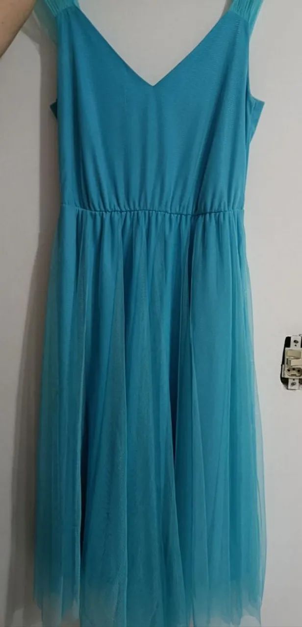 Vestido de festa azul claro - Foto 4