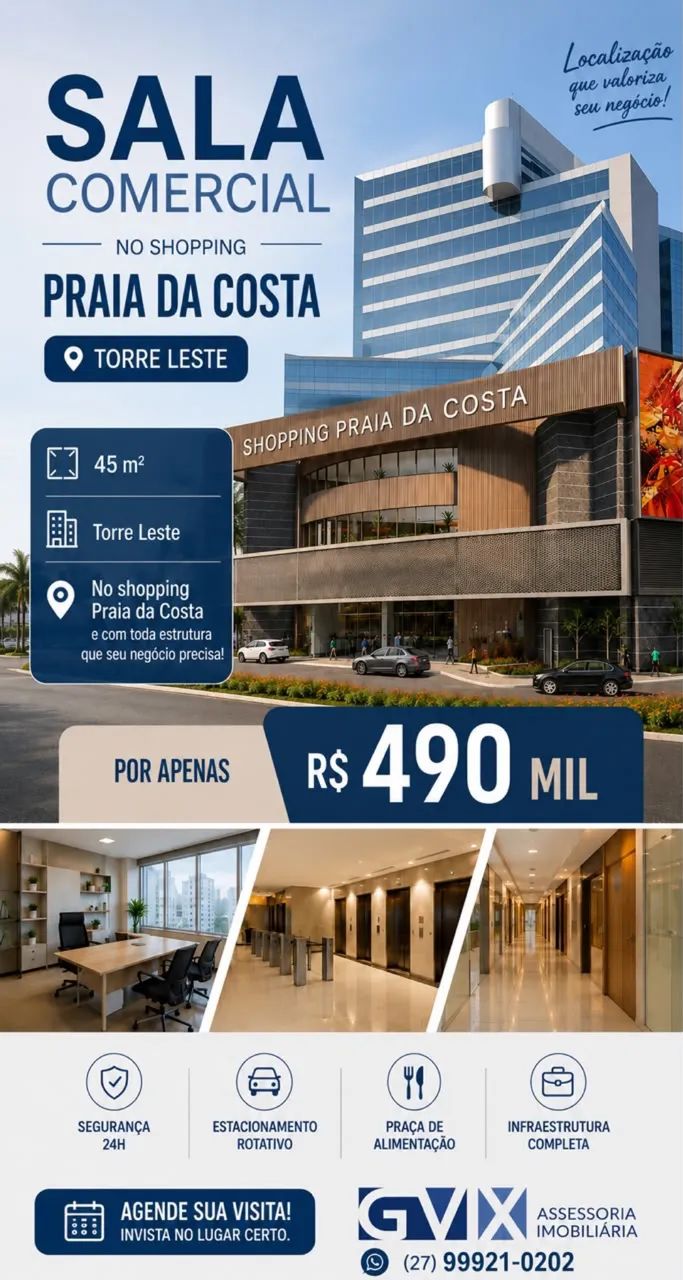 Sala Comercial Shopping Praia da Costa - Torre Leste
