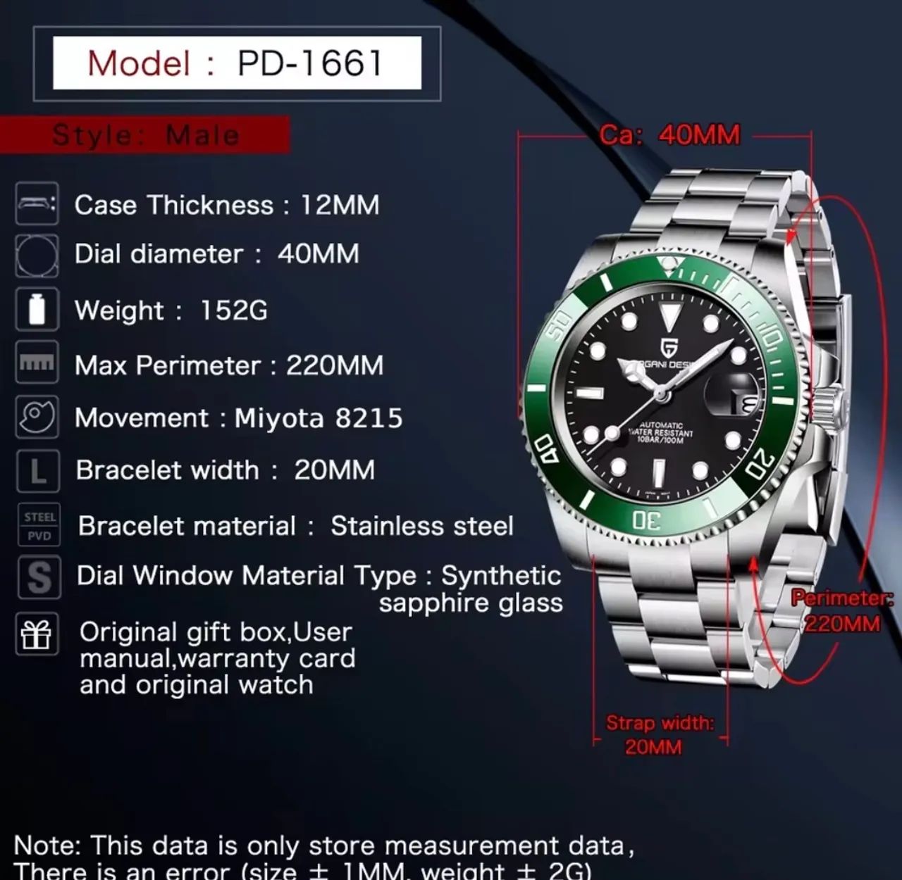Pagani Desing PD-1661 Submariner - Foto 3