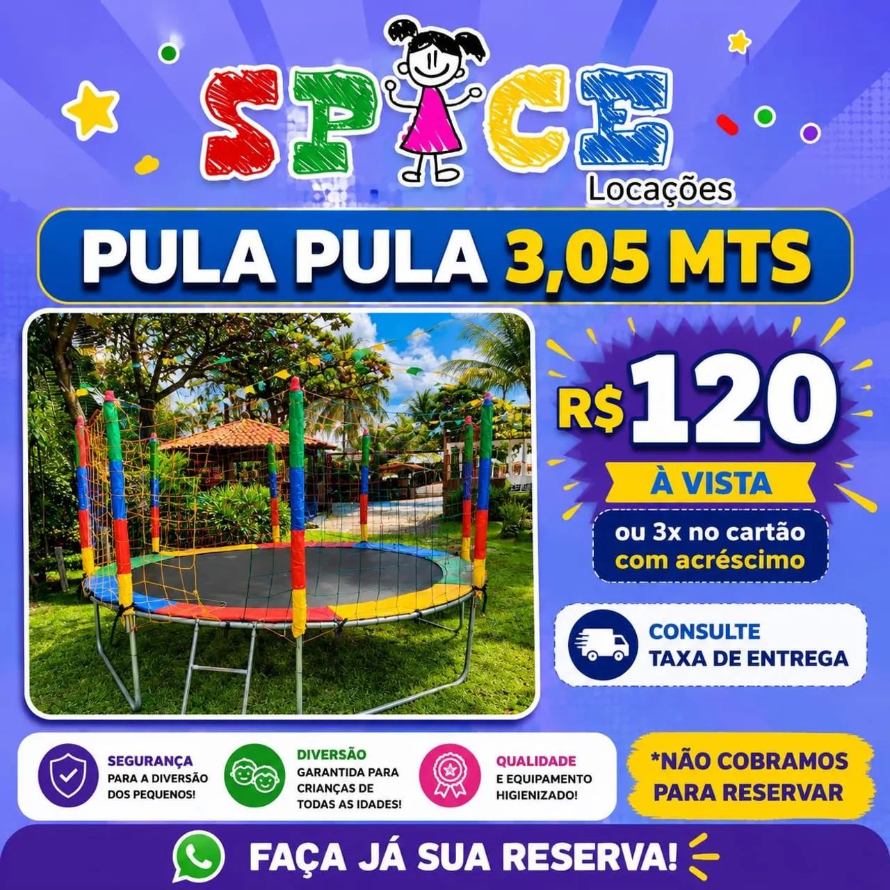 Aluguel Pula pula e piscina 24h $180 - Foto 2