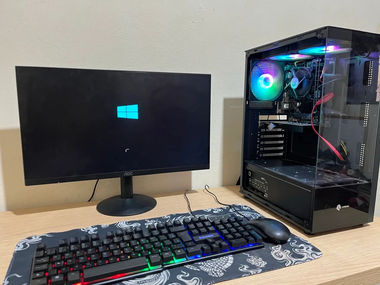 Pc gamer de entrada com placa de video
