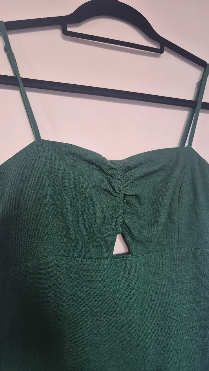 Vestido linho verde Youcom - Foto 3