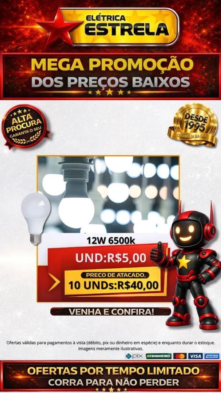 Lâmpada 12W 6500K