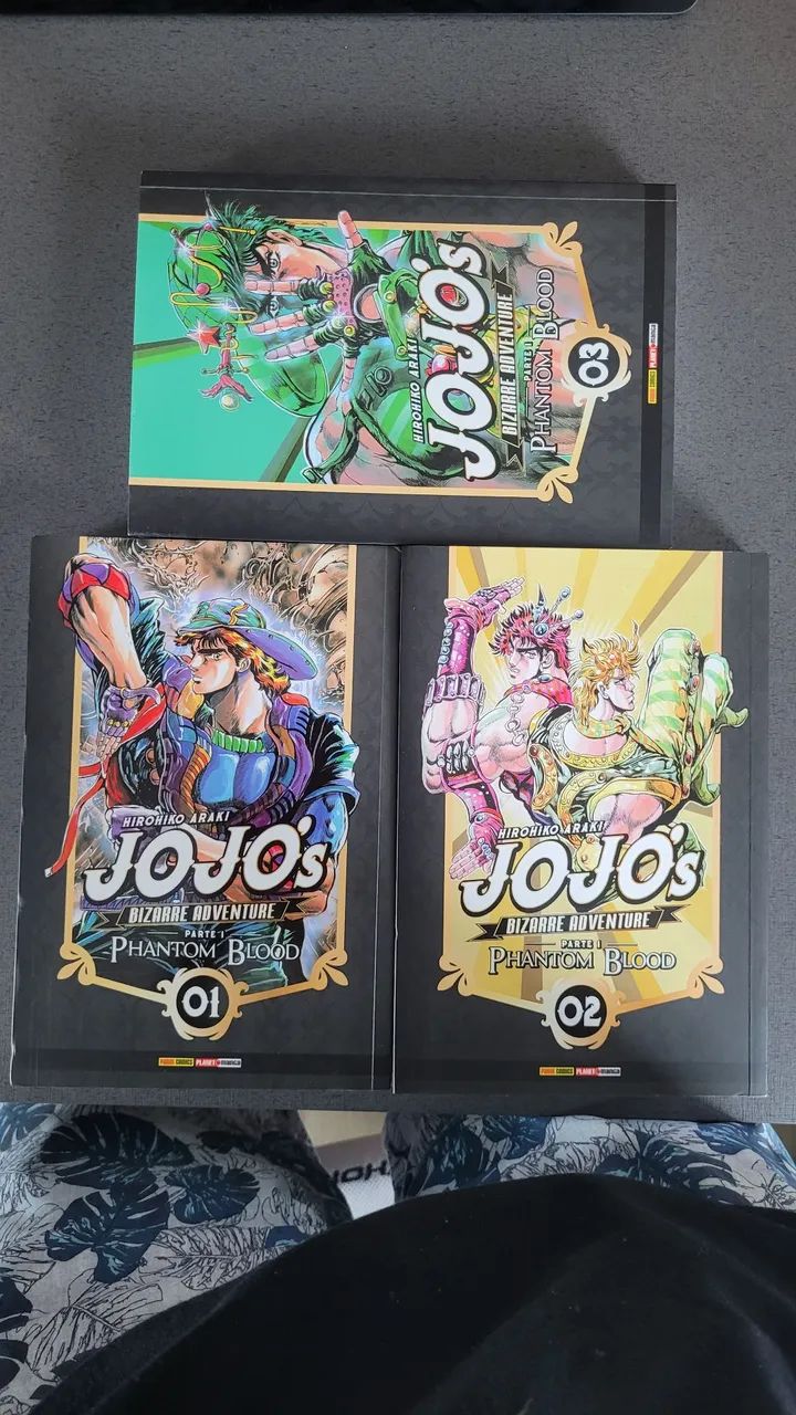 Mangá Jojo parte 1 volumes 1,2 e 3