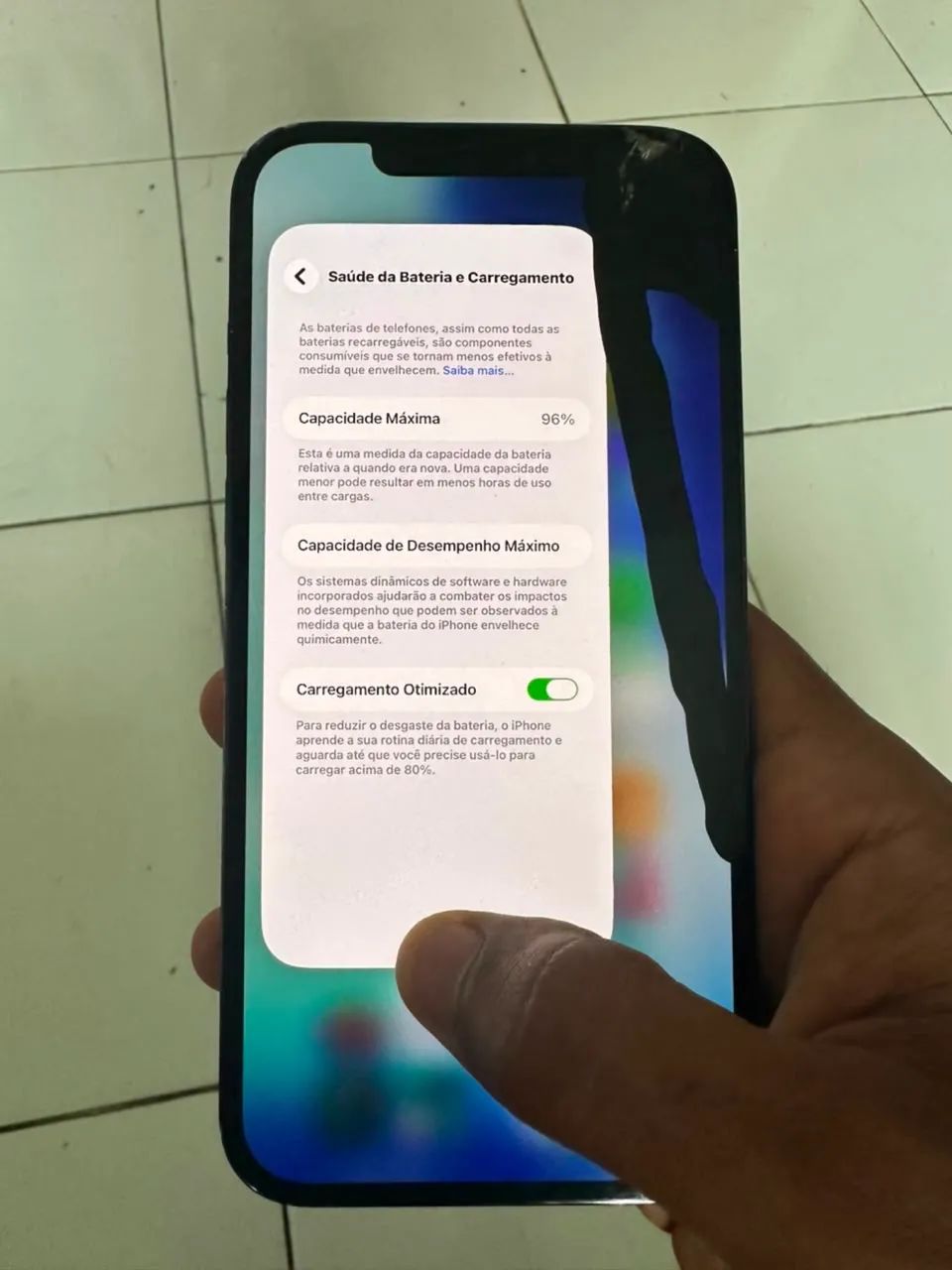 IPHONE 12 PRO MAX 128g (APENAS TELA QUEBRADA)