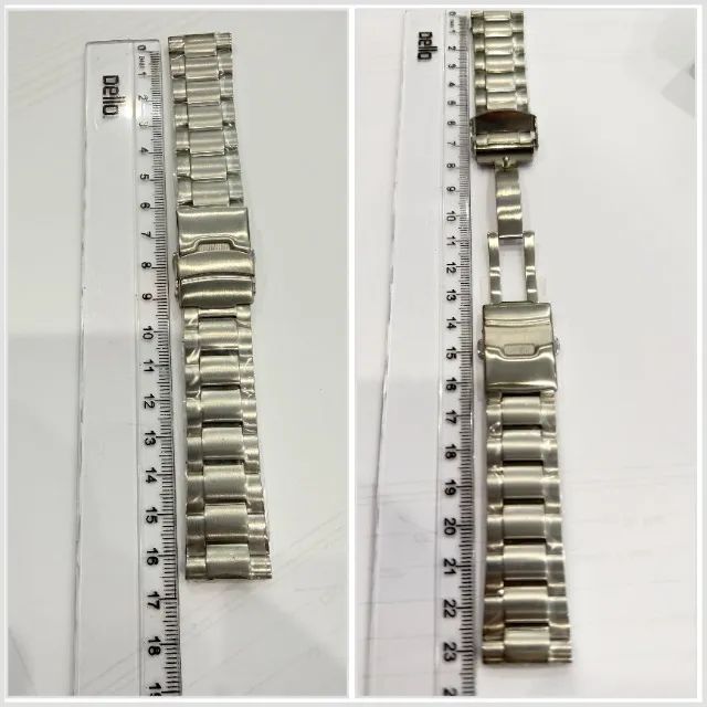 Bracelete Pulseira Aço Relógio 22mm Universal Seiko - Foto 4