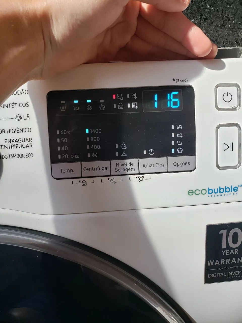 Máquina de Lavar Roupa Samsung Ecobubble 11KG - Digital Inverter - Foto 2