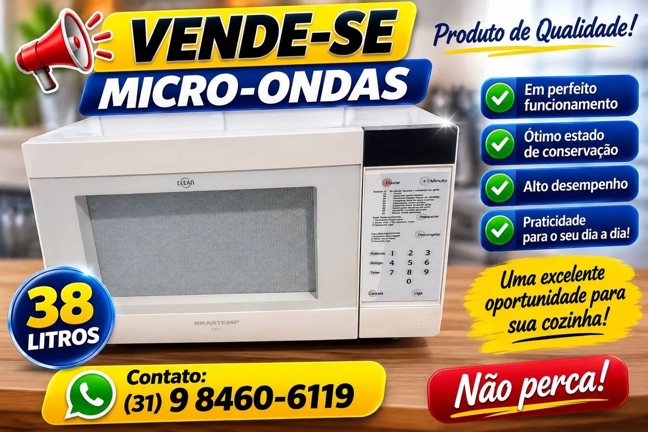 Micro-ondas Brastemp 38 Litros 